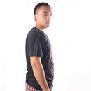 3D Skull Shoulder Sleeves Crew Neck Glow In The Dark T-Shirt Tees XXXL Black