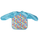 Kids Baby Waterproof Soft Blue Polka Dot Overclothes Feeding Apron