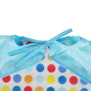 Kids Baby Waterproof Soft Blue Polka Dot Overclothes Feeding Apron
