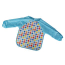 Kids Baby Waterproof Soft Blue Polka Dot Overclothes Feeding Apron