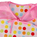 Kids Children Soft Washable Pink Polka Dots Lunch Feeding Apron Overclothes 12.99inch