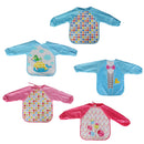 Kids Children Soft Washable Pink Polka Dots Lunch Feeding Apron Overclothes 12.99inch