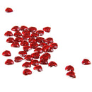 400 Pieces 8mm Heart Rhinestone Flatback Embellishment for Wedding Decoration Red