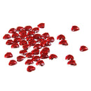 400 Pieces 8mm Heart Rhinestone Flatback Embellishment for Wedding Decoration Red