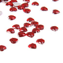 400 Pieces 8mm Heart Rhinestone Flatback Embellishment for Wedding Decoration Red
