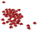 400 Pieces 8mm Heart Rhinestone Flatback Embellishment for Wedding Decoration Red