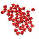 400 Pieces 8mm Heart Rhinestone Flatback Embellishment for Wedding Decoration Red