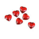 400 Pieces 8mm Heart Rhinestone Flatback Embellishment for Wedding Decoration Red