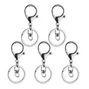 5x Gun Black Lobster Clasp Trigger Clip Key Ring Charms + Split Ring 65mm
