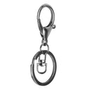 5x Gun Black Lobster Clasp Trigger Clip Key Ring Charms + Split Ring 65mm