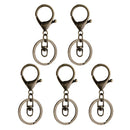Set Of 5PCS Lobster Clasps With Split Rings Jewelry Making Acccesories DIY Bronze 65mm