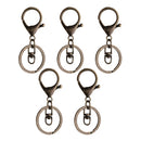 Set Of 5PCS Lobster Clasps With Split Rings Jewelry Making Acccesories DIY Bronze 65mm