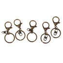 Set Of 5PCS Lobster Clasps With Split Rings Jewelry Making Acccesories DIY Bronze 65mm
