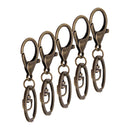 Set Of 5PCS Lobster Clasps With Split Rings Jewelry Making Acccesories DIY Bronze 65mm