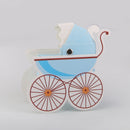 Fashionable Stroller Shape Baby Shower Party Supplies Candy Chocolate Sweet Holder Box Gift Pack of 10PCS Blue