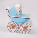 Fashionable Stroller Shape Baby Shower Party Supplies Candy Chocolate Sweet Holder Box Gift Pack of 10PCS Blue