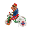 Vintage Mechanical Clockwork Windup Metal Monkey Riding A Car Tin Toy Gifts
