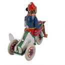 Vintage Mechanical Clockwork Windup Metal Monkey Riding A Car Tin Toy Gifts