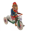 Vintage Mechanical Clockwork Windup Metal Monkey Riding A Car Tin Toy Gifts