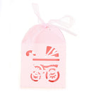 Wedding Gift Candy Chocolate Storage Gift Boxes With Ribbon Baby Shower Birthday Party Favor Supplies Pack of 50PCS Pink