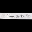 Baby Shower Party Charms Mum To Be Written Sash Women Clothing Accessory White