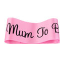 Baby Shower Party Charms Mum To Be Written Sash Women Clothing Accessory Pink