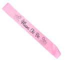 Baby Shower Party Charms Mum To Be Written Sash Women Clothing Accessory Pink
