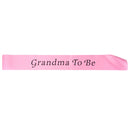 Baby Shower Party Charms Grandma To Be Written Sash Women Clothing Accessory Pink