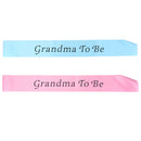 Baby Shower Party Charms Grandma To Be Written Sash Women Clothing Accessory Blue