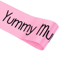 Baby Shower Party Charms Yummy Mummy To Be Written Sash Women Clothing Accessory Pink