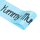 Baby Shower Party Charms Yummy Mummy To Be Written Sash Women Clothing Accessory Blue