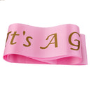 Baby Shower Party Charms It's a Girl Written Sash Women Clothing Accessory Pink