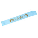 It is a Boy Satin Sash for Baby Shower Party Blue