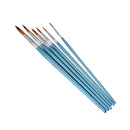 Generic 6pcs Artist Painting Drawing Nylon Brushes Mixed Size Blue Handle