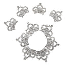 10 Silver Rhinestone Crown Bling Kits Craft Embellishments Scrapbook Buttons
