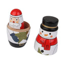 5 Pieces Santa Claus Painted Wooden Russian Nesting Dolls Set Babushka Matryoshka Toy Kids Children Chirstmas Gift Home Decor