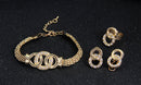 Fashion Women Necklace Earring Bracelet Ring Set Wedding Party Jewelry Sets