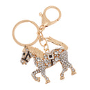 Fashionable Crystal Horse Charms Pendant Keyring Keychain Handbag Purse DIY Car Key Decor Ornaments
