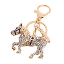Fashionable Crystal Horse Charms Pendant Keyring Keychain Handbag Purse DIY Car Key Decor Ornaments
