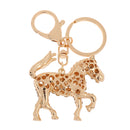 Fashionable Crystal Horse Charms Pendant Keyring Keychain Handbag Purse DIY Car Key Decor Ornaments