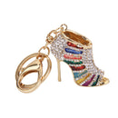 Crystal High Heel Shoe Keyring Charm Pendant Key Bag Chain Ring Keychain