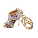 Crystal High Heel Shoe Keyring Charm Pendant Key Bag Chain Ring Keychain