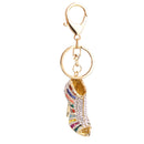 Crystal High Heel Shoe Keyring Charm Pendant Key Bag Chain Ring Keychain