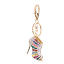 Crystal High Heel Shoe Keyring Charm Pendant Key Bag Chain Ring Keychain