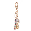 Crystal High Heel Shoe Keyring Charm Pendant Key Bag Chain Ring Keychain