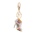 Crystal High Heel Shoe Keyring Charm Pendant Key Bag Chain Ring Keychain