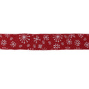 Roll Of 2M Beautiful Christmas Tree Pattern Burlap Ribbon Craft Home Christmas Gift Red White