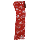 Roll Of 2M Beautiful Christmas Tree Pattern Burlap Ribbon Craft Home Christmas Gift Red White
