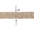 Roll Of 2M Beautiful Christmas Tree Pattern Burlap Ribbon Craft Home Christmas Gift Brown White