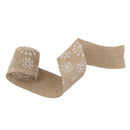 Roll Of 2M Beautiful Christmas Tree Pattern Burlap Ribbon Craft Home Christmas Gift Brown White